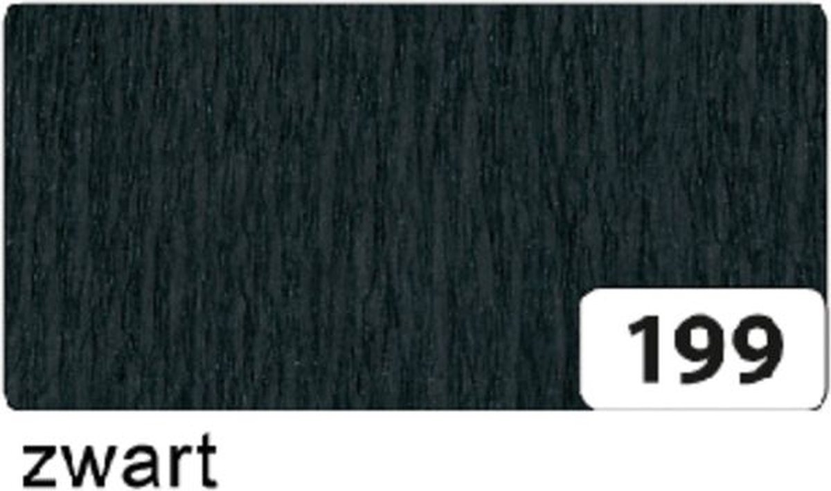 Crêpepapier Folia 250x50cm nr199 zwart | 10 stuks